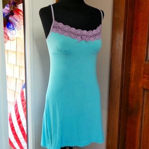 S - Victoria's Secret Angel's Mint Turquoise Cotton Nightgown